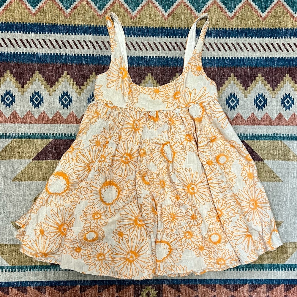 Urban Outfitters Bibi Printed Babydoll Mini Dress, Size Small